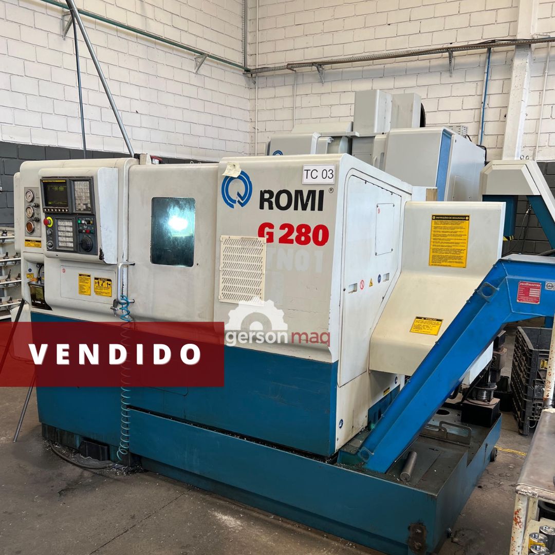 TORNO CNC ROMI G280 ANO 2005